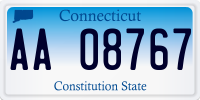 CT license plate AA08767