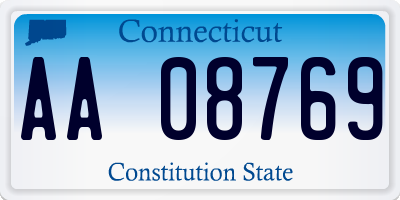 CT license plate AA08769