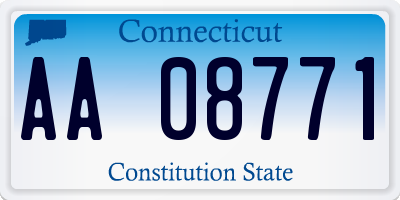 CT license plate AA08771