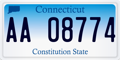 CT license plate AA08774