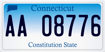 CT license plate AA08776