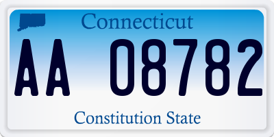 CT license plate AA08782