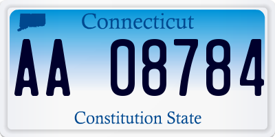 CT license plate AA08784