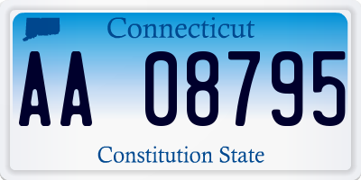 CT license plate AA08795