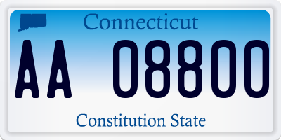 CT license plate AA08800