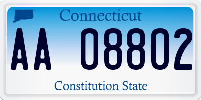 CT license plate AA08802