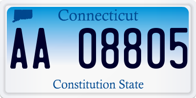 CT license plate AA08805