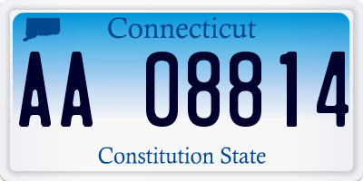 CT license plate AA08814