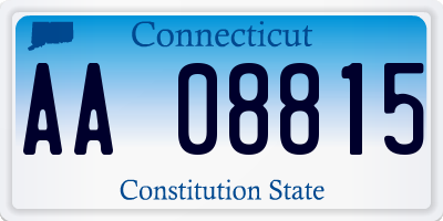 CT license plate AA08815