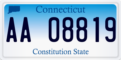 CT license plate AA08819