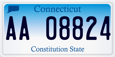 CT license plate AA08824