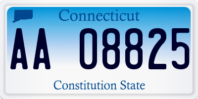 CT license plate AA08825