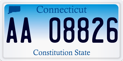 CT license plate AA08826