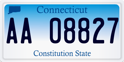 CT license plate AA08827