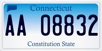 CT license plate AA08832