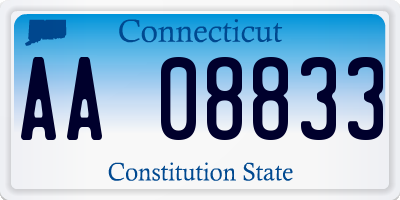 CT license plate AA08833