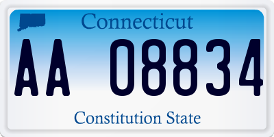 CT license plate AA08834