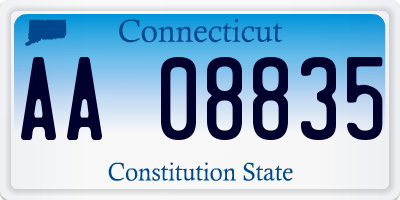 CT license plate AA08835