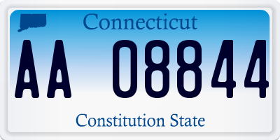 CT license plate AA08844