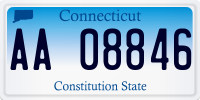 CT license plate AA08846