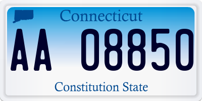 CT license plate AA08850