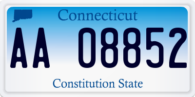 CT license plate AA08852