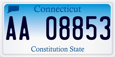 CT license plate AA08853