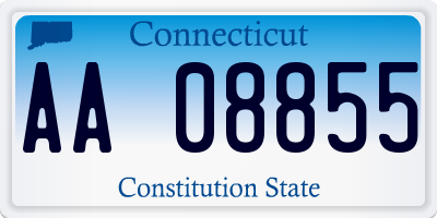 CT license plate AA08855