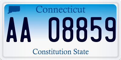 CT license plate AA08859