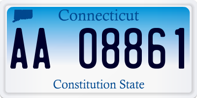 CT license plate AA08861