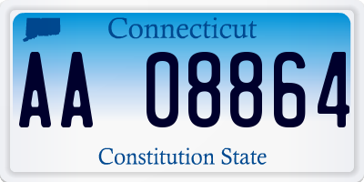 CT license plate AA08864