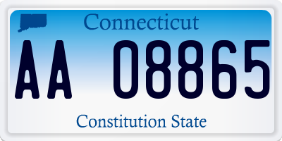 CT license plate AA08865