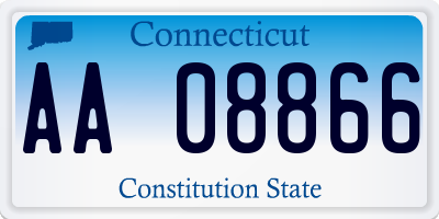 CT license plate AA08866