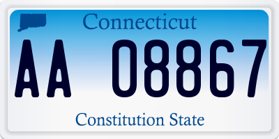 CT license plate AA08867