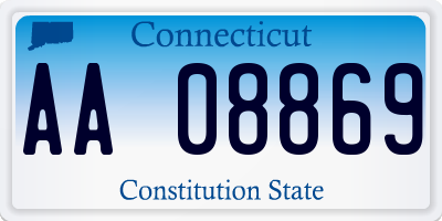 CT license plate AA08869