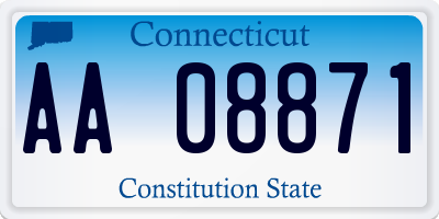 CT license plate AA08871