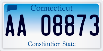 CT license plate AA08873