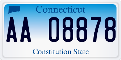 CT license plate AA08878