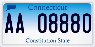 CT license plate AA08880