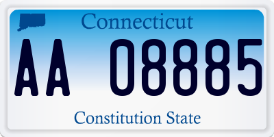 CT license plate AA08885