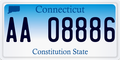 CT license plate AA08886