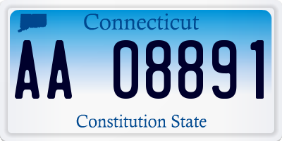 CT license plate AA08891