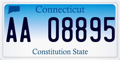 CT license plate AA08895