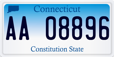 CT license plate AA08896
