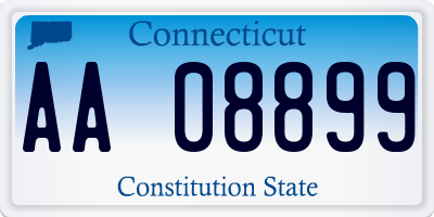 CT license plate AA08899