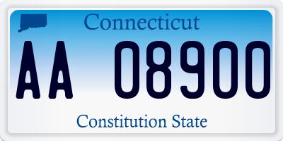 CT license plate AA08900