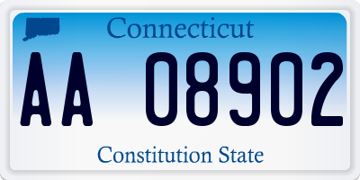 CT license plate AA08902