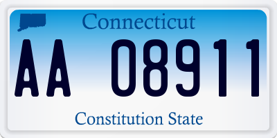 CT license plate AA08911