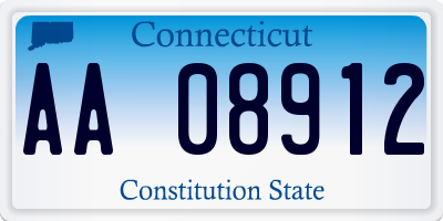 CT license plate AA08912