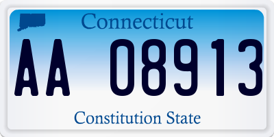 CT license plate AA08913